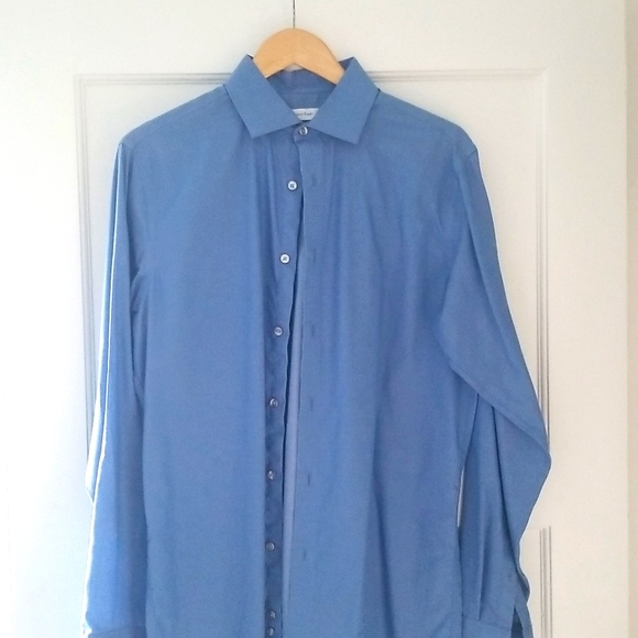Calvin Klein Shirts Mens Button Down Blue Dress Shirt Poshmark